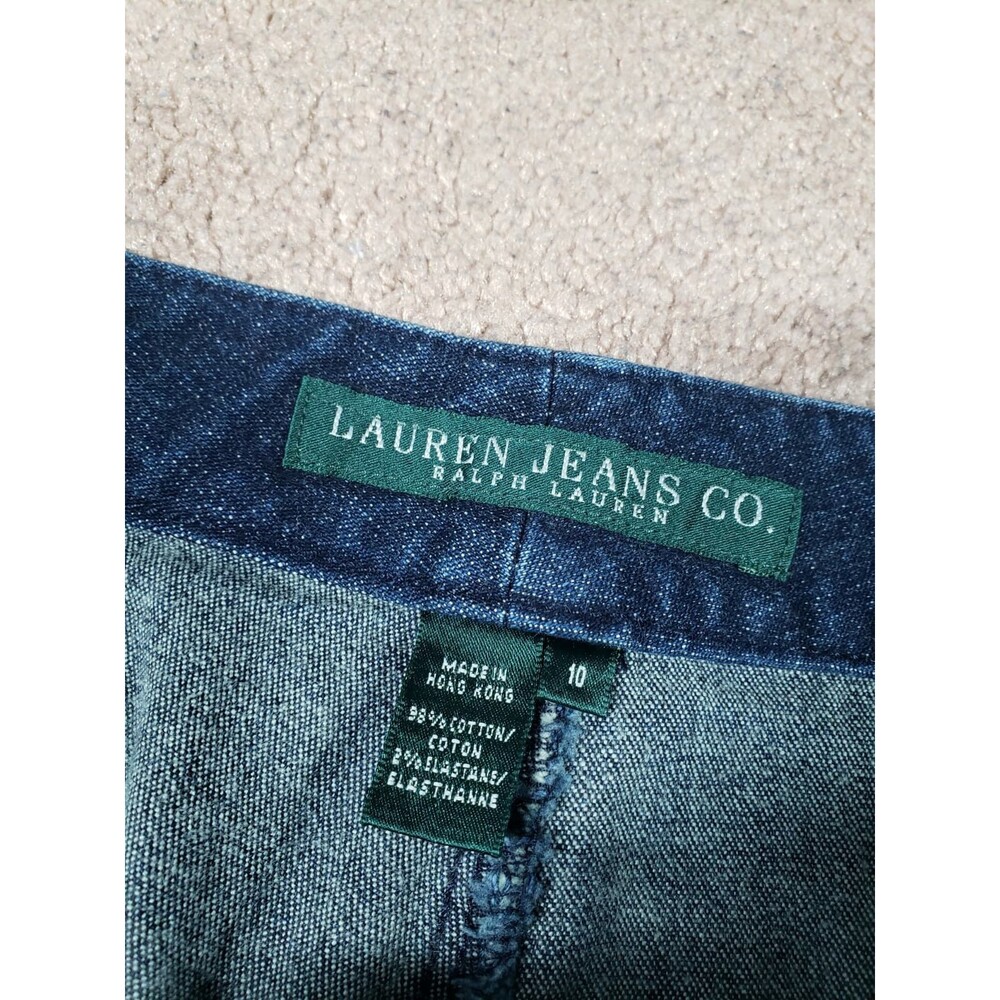 Ralph Lauren Vtg Women’s Blue Jeans Straight Waist Buckle Metallic Hardware 10 - Picture 5 of 12